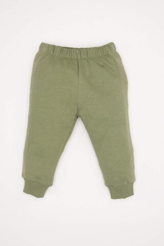 Erkek Bebek 2'li Takım Baskılı Bisiklet Yaka Sweatshirt Beli Lastikli Jogger Eşofman Altı