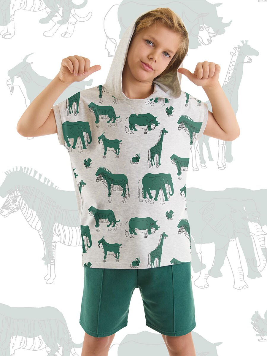 Animals Erkek Çocuk T-shirt  Şort Takım