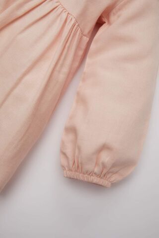 Kız Bebek Uzun Kollu Twill Elbise