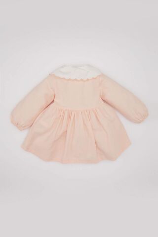 Kız Bebek Uzun Kollu Twill Elbise