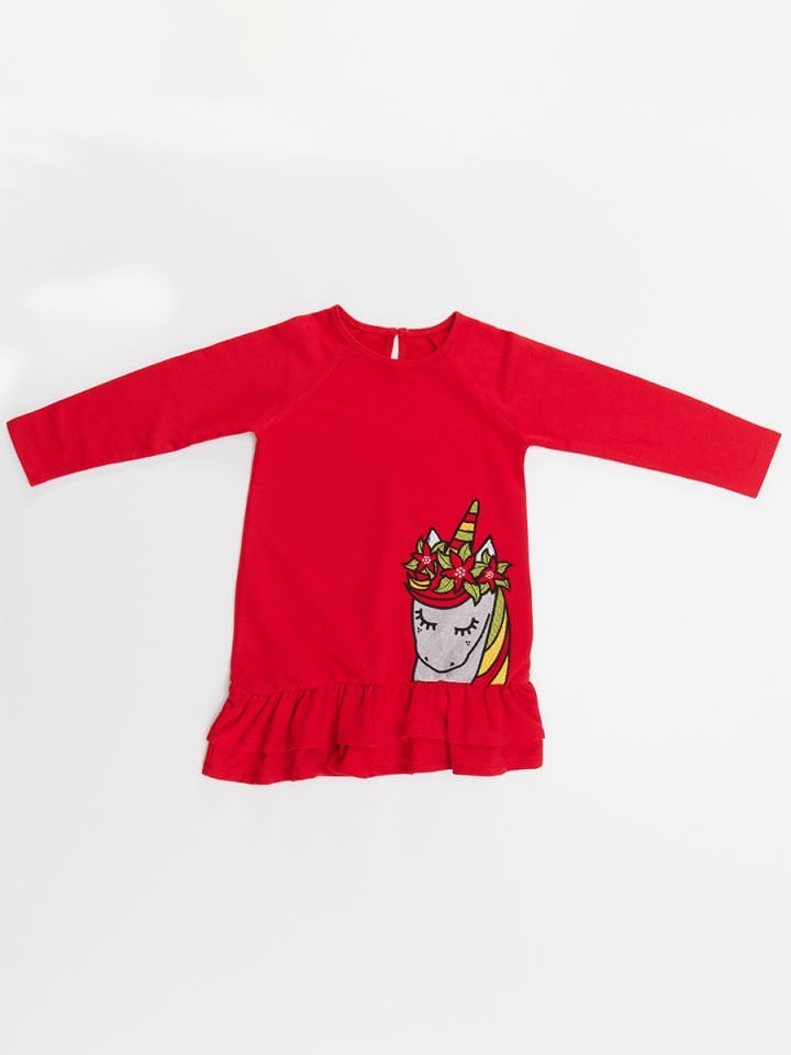 Unicorn Yılbaşı Kız Çocuk Elbise