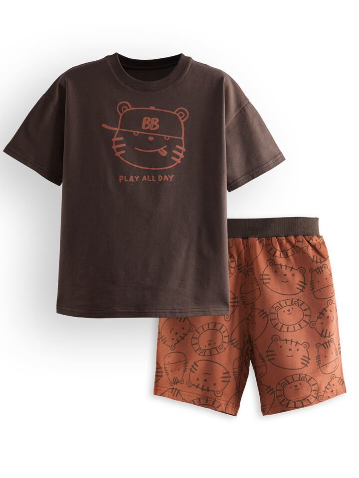 Play Erkek Çocuk Basic T-shirt Şort Takım