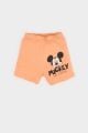 Erkek Bebek Disney Mickey & Minnie 2'li Takım Kısa Kollu Tişört Beli Lastikli Şort
