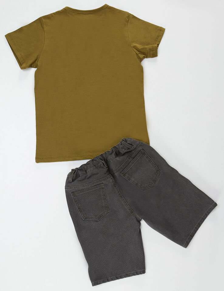 Future Erkek Çocuk T-shirt Denim Şort Takım