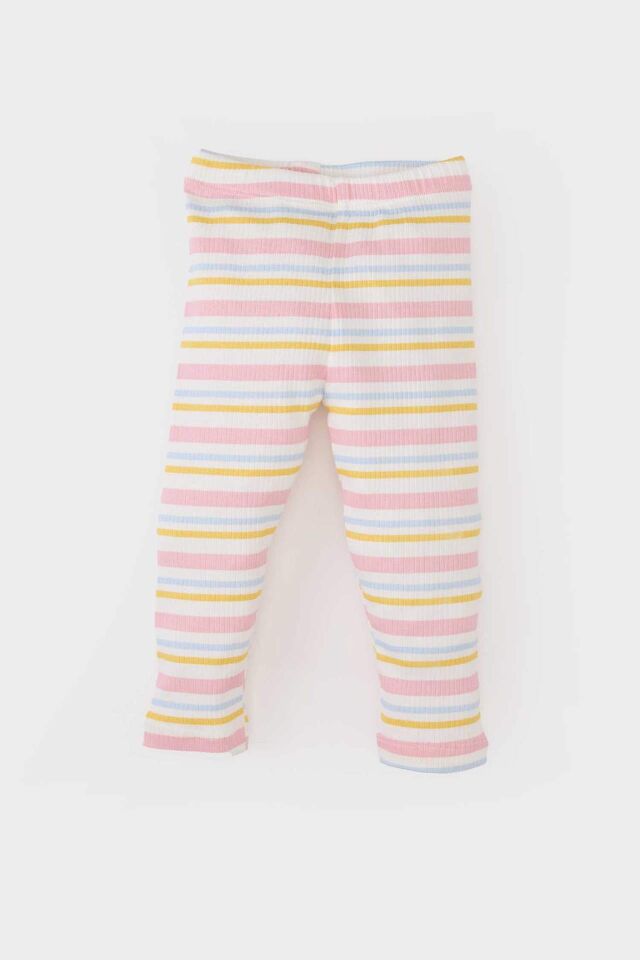 Kız Bebek Disney Mickey & Minnie Pijama Takımı Fitilli Kaşkorse Kısa Kollu Üst Beli Lastikli Uzun Alt