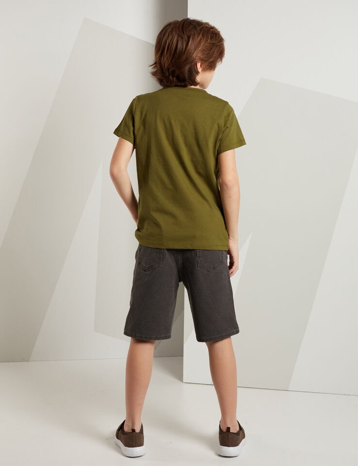 Future Erkek Çocuk T-shirt Denim Şort Takım 5 Y - Haki