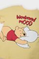 Erkek Bebek Disney Winnie The Pooh Pijama Takımı Kısa Kollu Penye Üst Beli Lastikli Şort