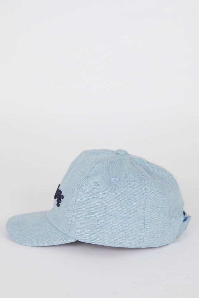 Erkek Bebek Nakışlı Jean Cap Şapka