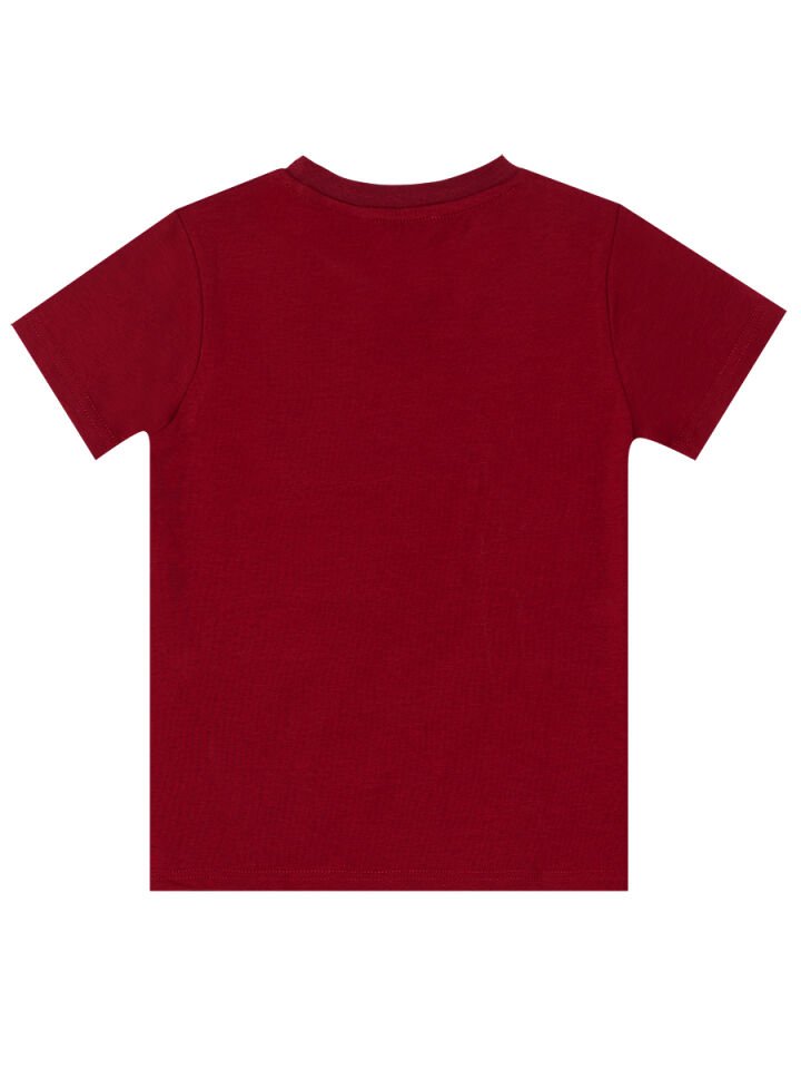 Uçak Erkek Çocuk T-shirt Kapri Şort Takım 6 Y - Bordo, Gri