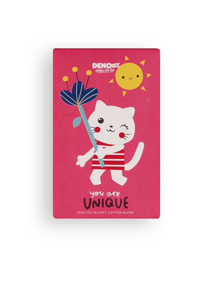 Renkli Kediler Kız Çocuk 3'lü Kutulu Çorap