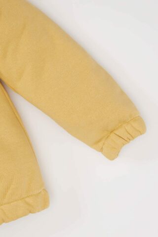 Kız Bebek Dantel Yaka Basic Düz Sweatshirt