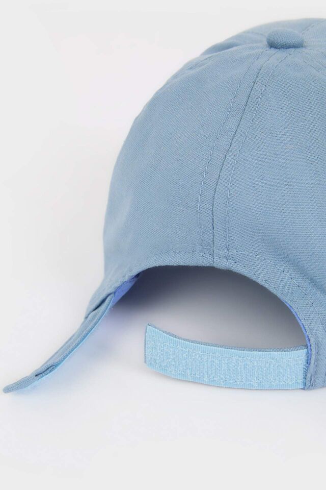 Erkek Bebek Baskılı Keten Karışımlı Cap Şapka