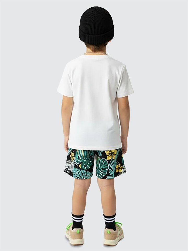 Tropik Erkek Çocuk T-shirt Şort Takım 7Y - Beyaz
