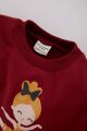 Kız Bebek Bisiklet Yaka Balerin Baskılı Sweatshirt