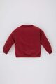 Kız Bebek Bisiklet Yaka Balerin Baskılı Sweatshirt