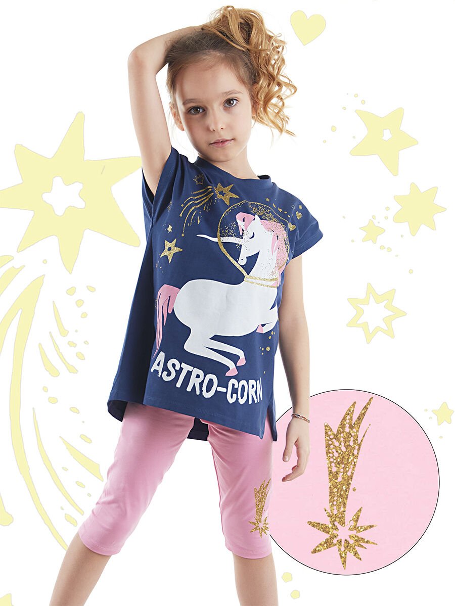 Astrocorn Kız Çocuk Tunik Tayt Takım