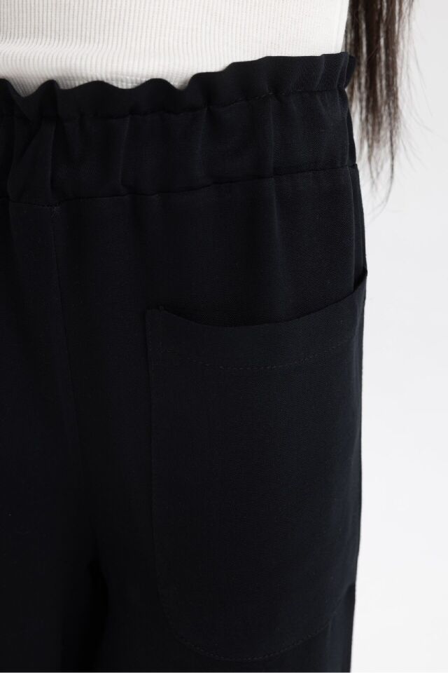 Kız Çocuk Wide Leg Geniş Paça Viskon Pantolon