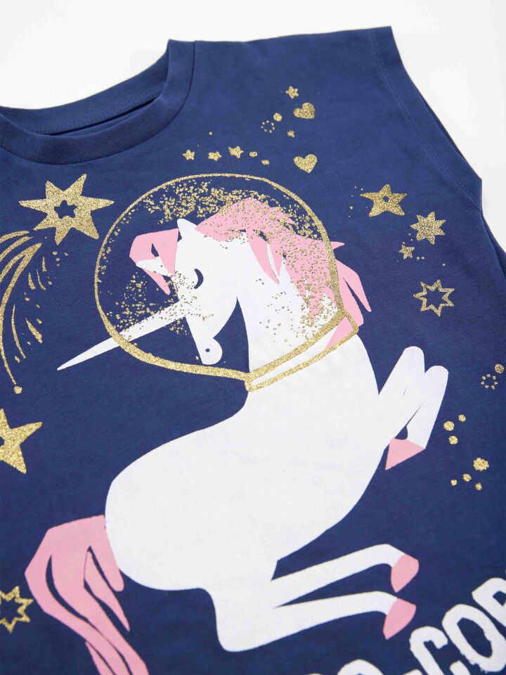 Astrocorn Kız Çocuk Tunik Tayt Takım 5 Y - Pembe, Lacivert