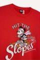 Kız Çocuk Disney Mickey & Minnie Oversize Geniş Kalıp Bisiklet Yaka Sweatshirt