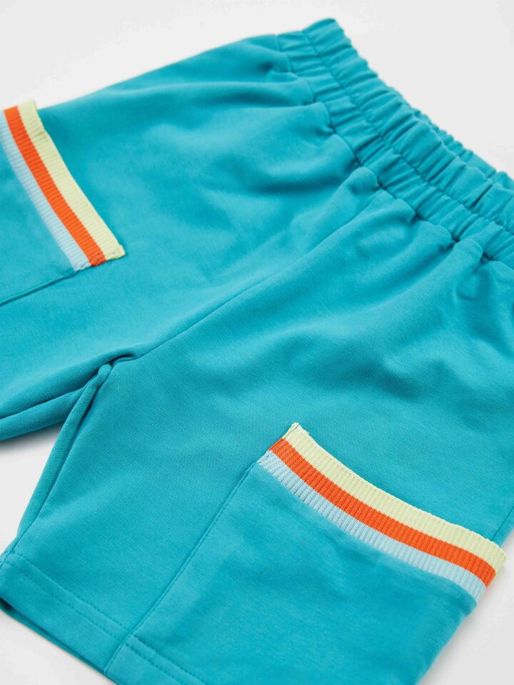 Surfer Shark Erkek Çocuk T-shirt Şort Takım 6 Y - Yeşil, Mavi