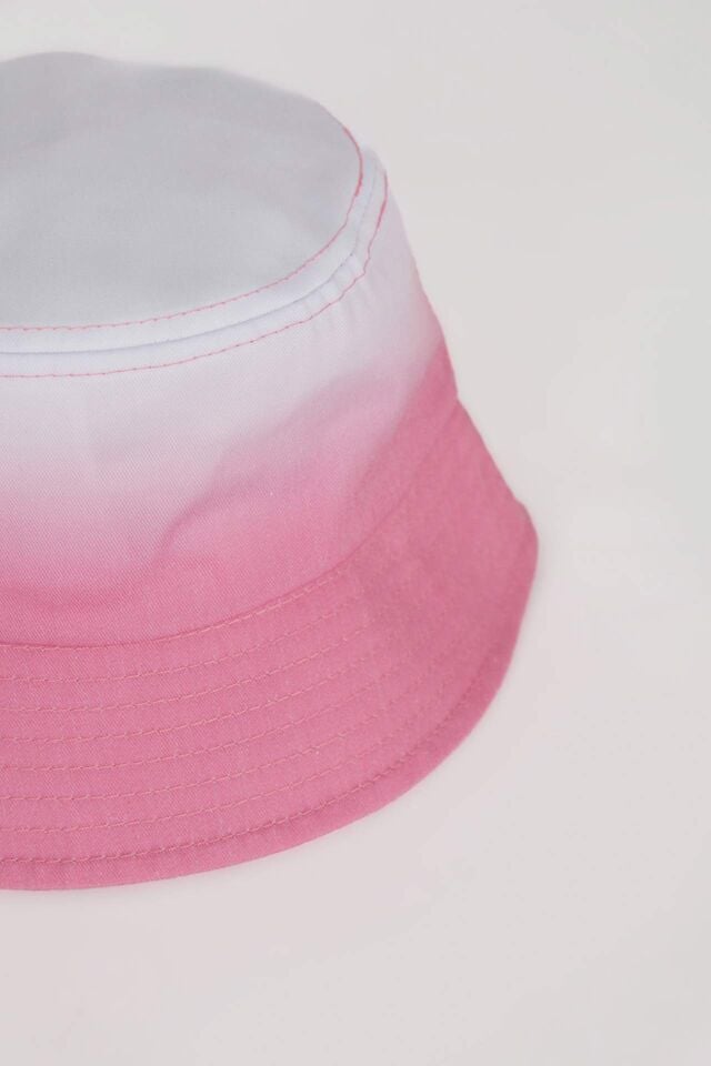 Kız Çocuk Degrade Baskılı Jean Bucket Şapka