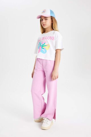Kız Çocuk Wide Leg Geniş Yırtmaçlı Paça Pantolon