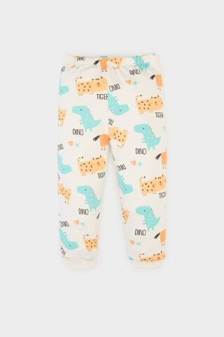 Erkek Bebek Pijama Takımı Desenli Uzun Kollu Üst Beli Lastikli Uzun Alt