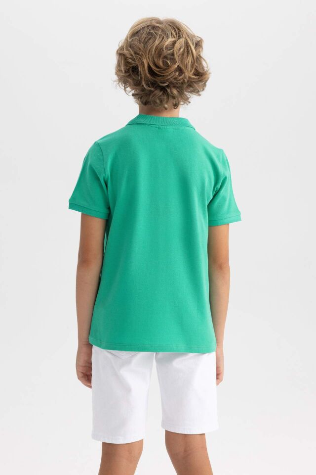 Erkek Çocuk Pike Kısa Kollu Basic Düz Polo Tişört