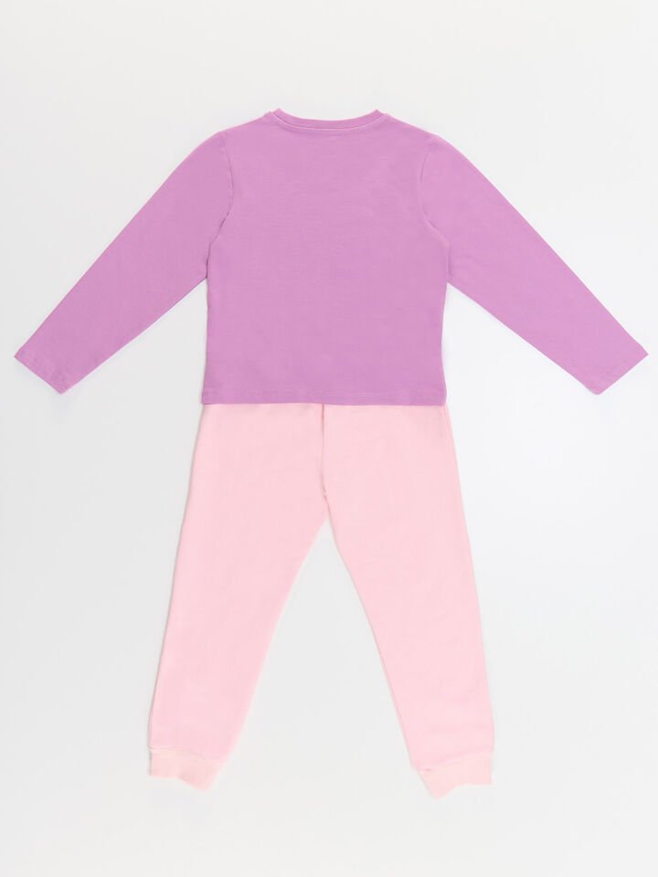 Gökkuşağı Panda Kız Çocuk T-Shirt Pantolon Takım