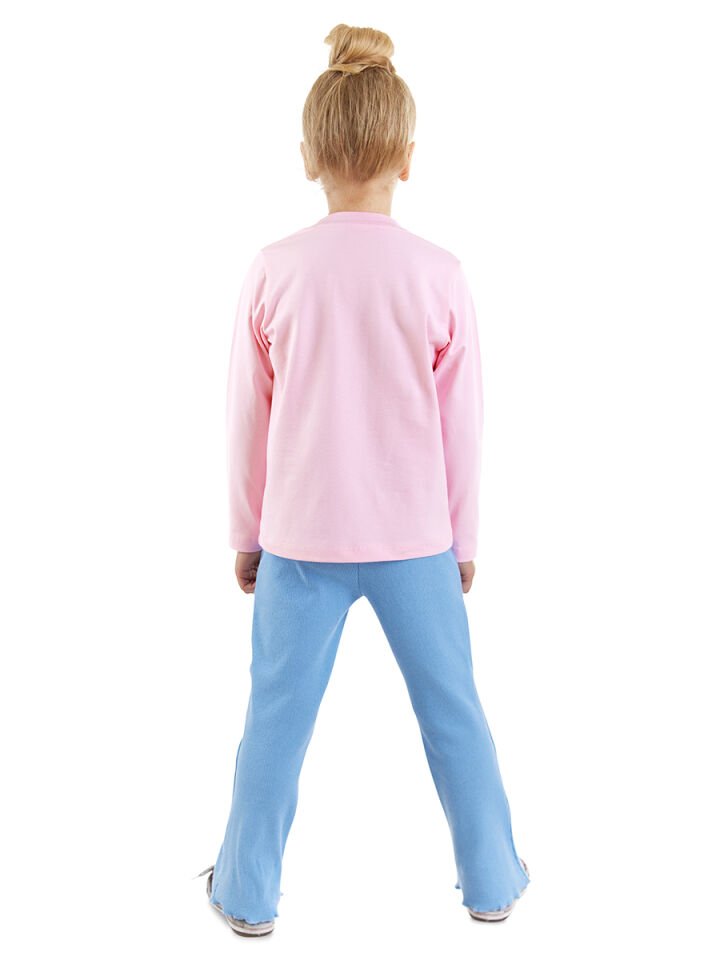 Catcorn Kız Çocuk T-shirt Pantolon Takım 5 Y - Pembe