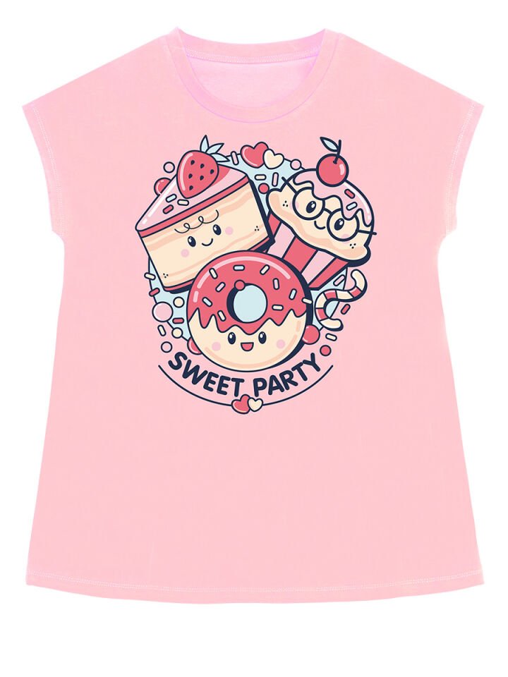 Sweet Party Kız Çocuk Tunik Tayt Takım 4 Y - Pembe