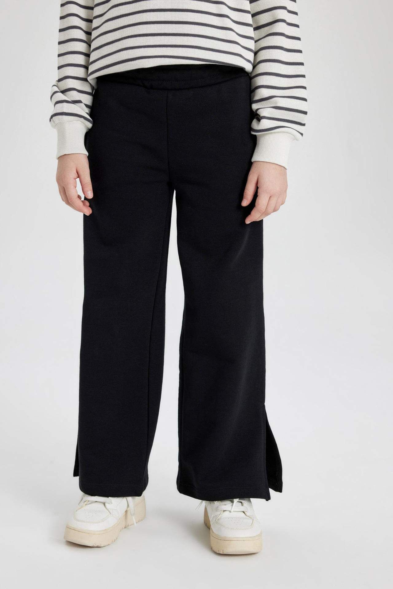 Kız Çocuk Wide Leg Geniş Yırtmaçlı Paça Pantolon