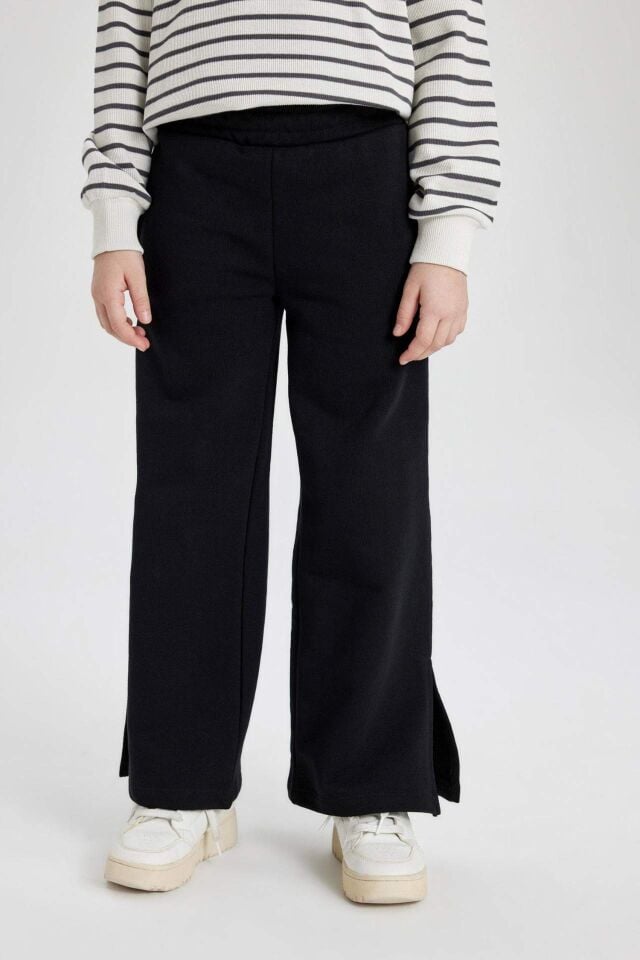 Kız Çocuk Wide Leg Geniş Yırtmaçlı Paça Pantolon