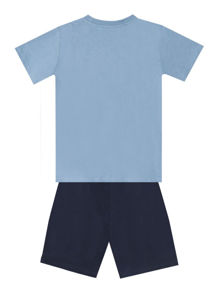 Kepçe İşte Erkek Çocuk T-shirt Şort Takım 6 Y - Mavi
