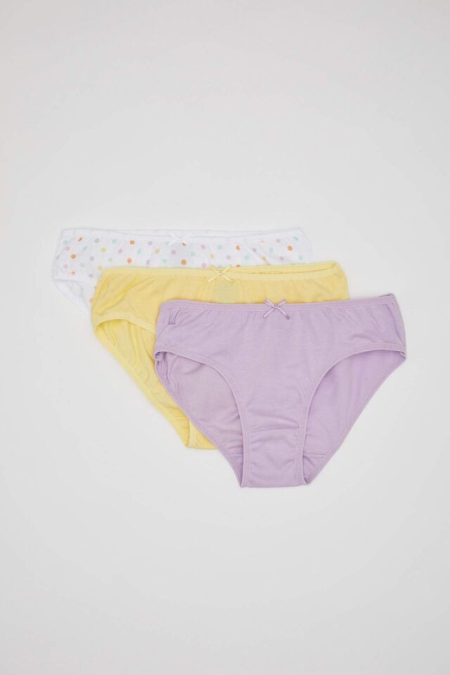 Kız Çocuk Pamuklu 3'lü Slip Külot