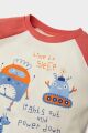 Erkek Bebek Pijama Takımı Araç Baskılı Uzun Kollu Penye Üst Beli Lastikli Uzun Alt