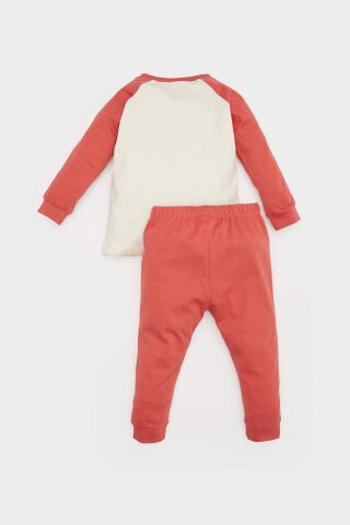 Erkek Bebek Pijama Takımı Araç Baskılı Uzun Kollu Penye Üst Beli Lastikli Uzun Alt